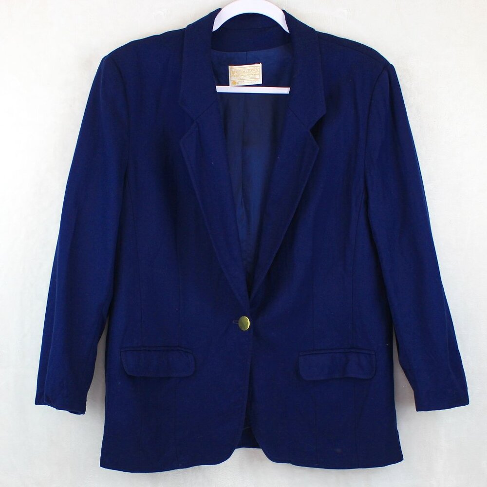 Pendleton USA Blue Woolen Mills Virgin Wool Blazer Men (42)